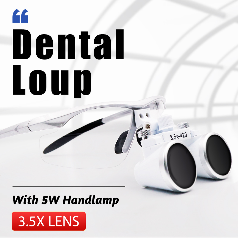 Magnifier With Light - Lupa dental médica luz 3.5x420mm farol