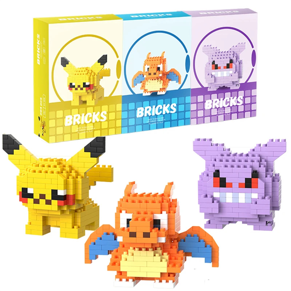 Model Kit Ixchel - Blocos de Construção Micro Pokemon Pikachu