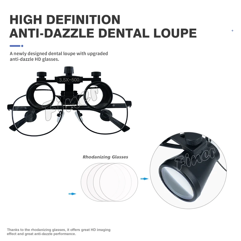 Lupa dentária fina 3.5x lupas  - Magnifier With Light avaliação e preço