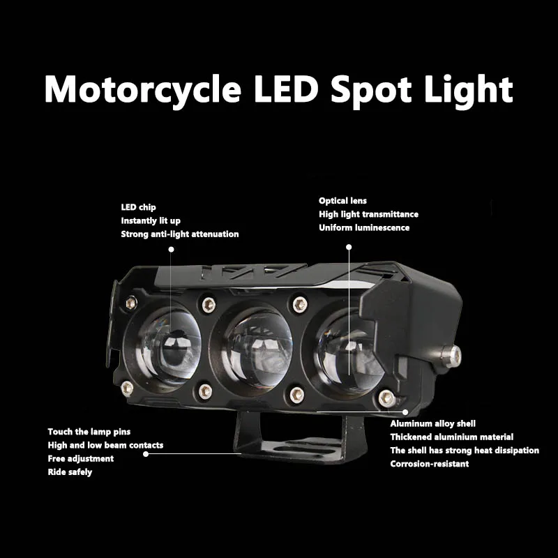Motocicleta led spot light dup - Magnifier With Light avaliação e preço