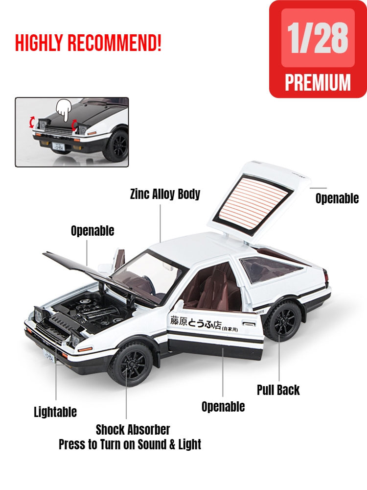 1/32 inicial d ae86 carro de b - Model Kit Initial D avaliação e preço